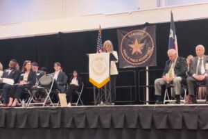 Speakers and 50-year CPAs on stage at the Texas State Board of Public Accountancy ceremony in June of 2026